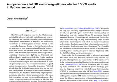 empymod-paper: Werthmüller, 2017, Geophysics
